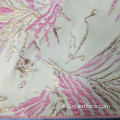 Tessuto jacquard lavorato a maglia con stampa rosa